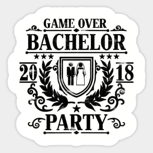 Mens Bachelor Party 2018 Groom Squad Stag Night T Shirt Gift Sticker